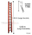 ESCALERA TELESCOPICA FIBRA DE VIDRIO FE3200