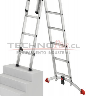 ESCALERA DE ALUMINIO TIJERA CON EXTENSION 5.60 m