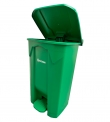 Basurero 80L Verde con Pedal: Reciclaje Orgnico B2B/Hogar