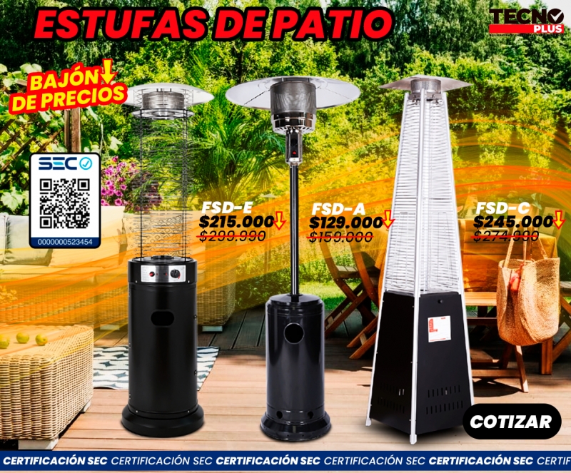 ESTUFAS DE PATIO TECHNOPLUS