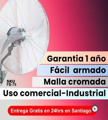 VENTILADOR DE PARED INDUSTRIAL 30 PULGADAS