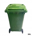 CONTENEDOR DE RESIDUOS PLASTICO CON RUEDAS VERDE 360 LTS.