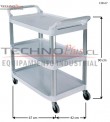 Carro Servicio Multiuso 3 Bandejas Chico 67 cm