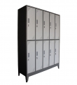 Locker Met�lico de 2 Cuerpos 10 Casilleros de Acero Gris | Technoplus