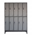 Locker Met�lico de 2 Cuerpos 10 Casilleros de Acero Gris | Technoplus