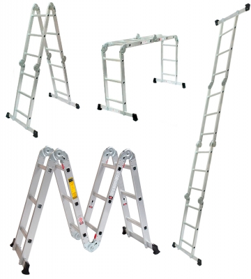 ESCALERA MULTIPROPOSITO ALUMINIO 12 PELDA�OS 150 KG