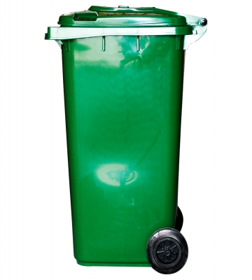 CONTENEDOR DE RESIDUOS PLASTICO CON RUEDAS VERDE 240 LTS.