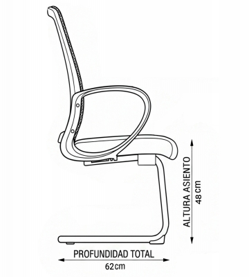 Silla Industrial de Visita | Technoplus