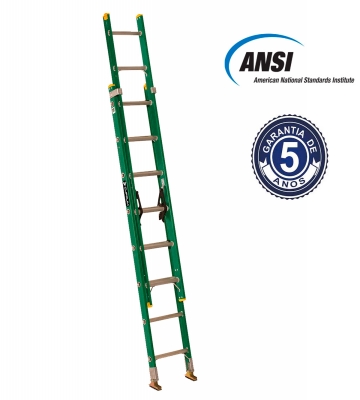 ESCALERA TELESCOPICA FIBRA DE VIDRIO 3.95 METROS Y 16 PELDA�OS