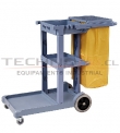 CARRO ASEO JANITOR PORTA UTILES CON TAPA Y BOLSA