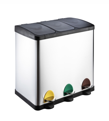 Basurero Acero Inoxidable Triple Colores 20 Lts x3 SOIN TECHNOPLUS