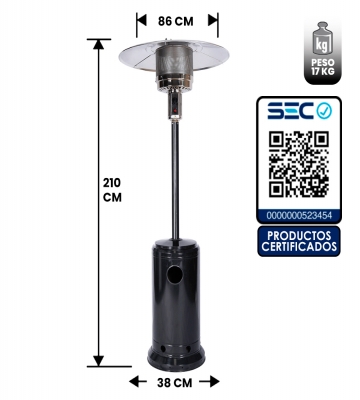 ESTUFA DE PATIO EXTERIOR SOMBRERO 13 KW