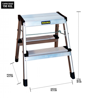 PISO ESCALERA PLEGABLE 2P LIVIANO