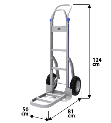 Carro de Transporte Industrial de 200 kg | Bandeja Plegable