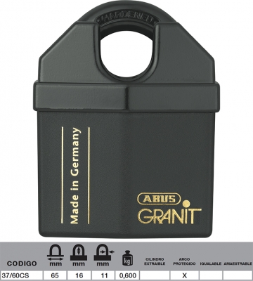 Candado Alta Seguridad Granit 37CS/60 