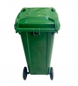 CONTENEDOR DE RESIDUOS PLASTICO CON RUEDAS VERDE 100 LTS.