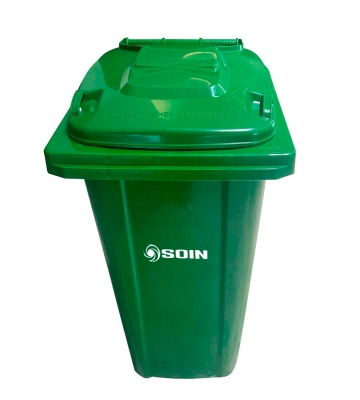 CONTENEDOR DE RESIDUOS PLASTICO CON RUEDAS VERDE 200 LTS.