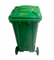 CONTENEDOR DE RESIDUOS PLASTICO CON RUEDAS VERDE 200 LTS.