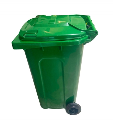 CONTENEDOR DE RESIDUOS PLASTICO CON RUEDAS VERDE 200 LTS.