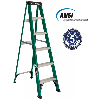 ESCALERA TIJERA FIBRA DE VIDRIO 1.86 METROS