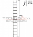 Escalera de Aluminio Recta 3.60 M /12 P