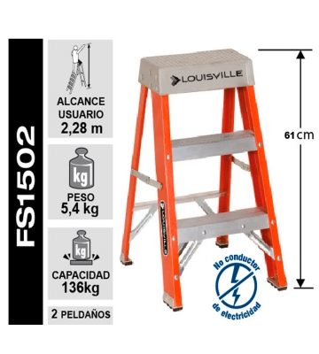 Taburete de 3 escalones Escalera de tijera Estante de