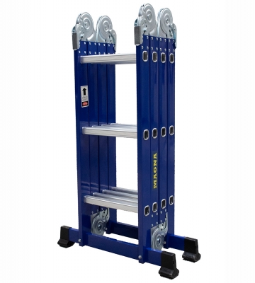 Escalera Multipropsito Acero | Uso Industrial Reforzado 12 Peldaos