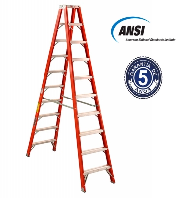 ESCALERA FIBRA DE VIDRIO DOBLE ACCESO 3.05M / 10P 