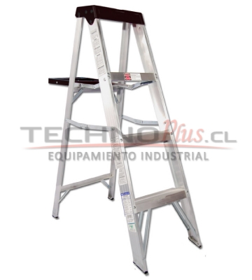 Escalera Tijera Aluminio 4 Peldaños - TECHNOPLUS