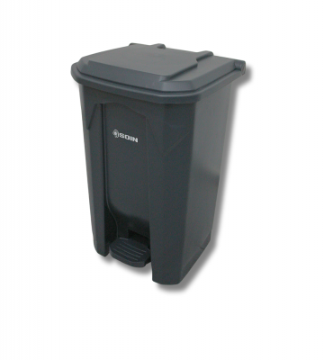 Tacho Sanitario 50L Gris con Pedal para Desechos No Reciclables