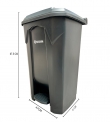 Contenedor 80L Gris con Pedal: Higiene y Alta Capacidad 