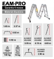 ESCALERA MULTIPROPOSITO ALUMINIO 12 PELDAOS 150 KG