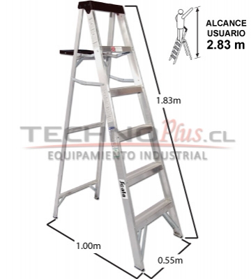 ESCALERA DE ALUMINIO 6 PELDAOS