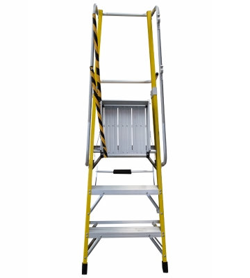 Escalera Diel�ctrica de Plataforma 3 Pelda�os - Seguridad Industrial