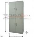ARMARIO METALICO 4 PUERTAS 185 CM