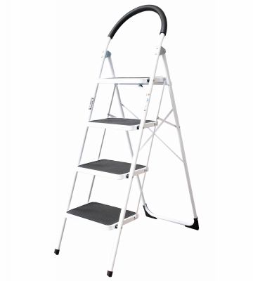 Escalera Acero Industrial 4 pelda�os Plegable: Mayor Elevaci�n y Robustez