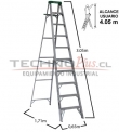 ESCALERA DE ALUMINIO TIJERA 3.05 M