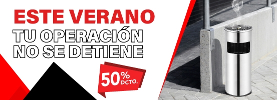 3 Basurero Cenicero Acero Inoxidable banner