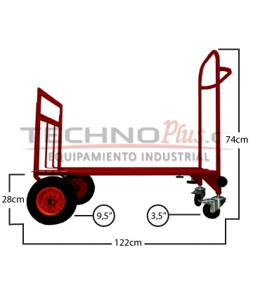 CARRO DUAL DE ACERO 200 KILOS