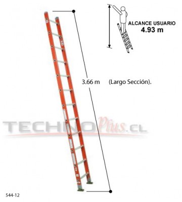 Escalera Recta Fibra de Vidrio SERIE 544