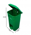 Contenedor 50L Verde | Manos Libres para Reciclaje Orgnico