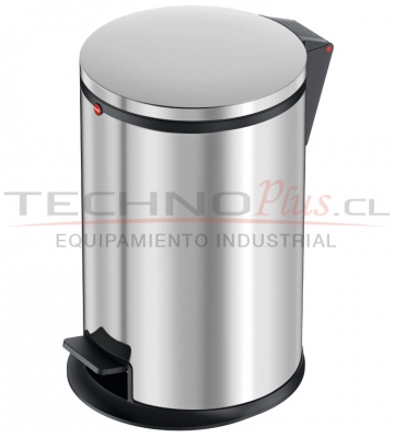 BASURERO ACERO INOX. CON TAPA Y PEDAL 12LT.