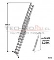 ESCALERA DE ALUMINIO TIJERA CON EXTENSION 8.15 m